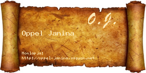 Oppel Janina névjegykártya